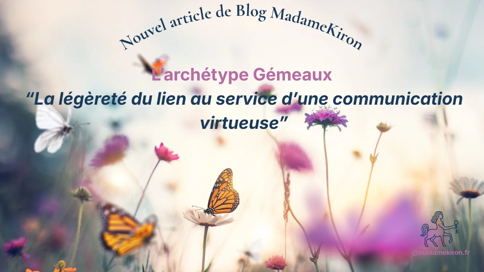 Symbole astrologique du Gémeaux représenté comme un messager ailé reliant les mondes